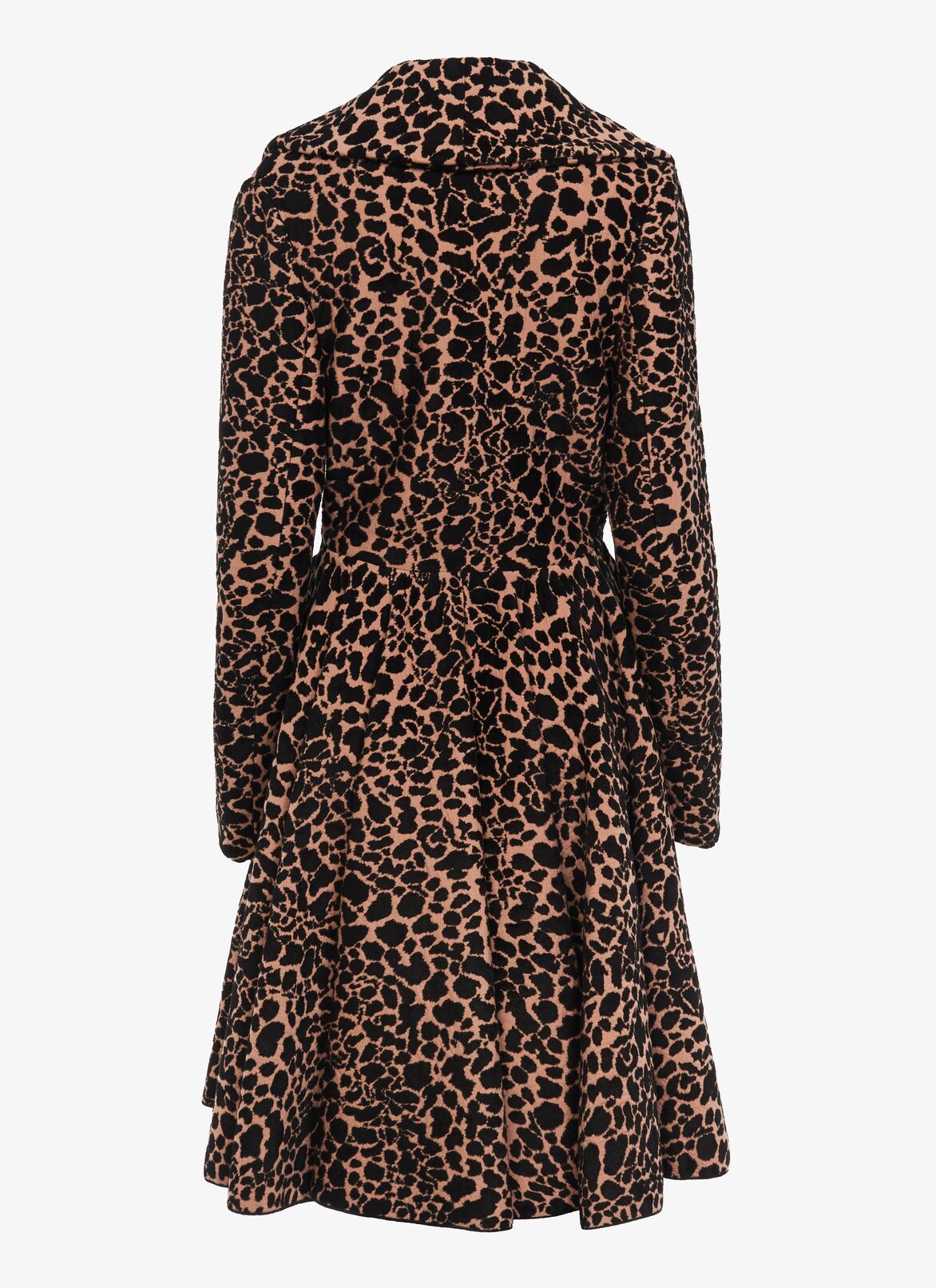 Panther velvet jacquard fitted coat ALAÏA BLACK/NUDE PANTHER VELVET JACQUARD FITTED COAT
